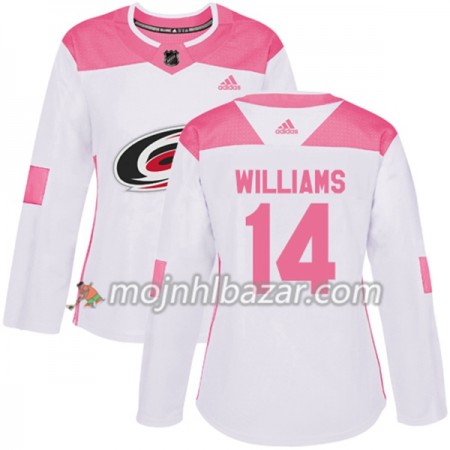 Dresovi Carolina Hurricanes Justin Williams 14 Adidas 2017-2018 Bijela Narančasta Fashion Authentic - Ženska Dresovi Carolina Hurricanes Justin Williams 14 Adidas 2017-2018 Bijela Narančasta Fashion Authentic - Ženska